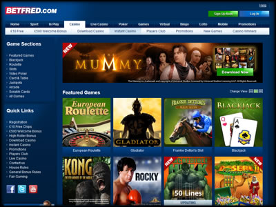 betfred casino games